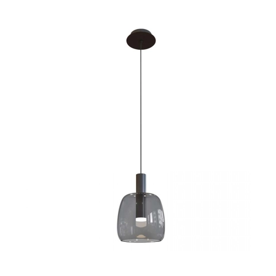 1967 PENDANT LIGHT GLASS 7W SMOKE GRAY Zambelis Lights