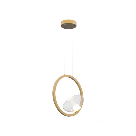 23028 PENDANT LED LIGHT 7W 3000K ALUMINIUM-GLASS GOLD Zambelis Lights