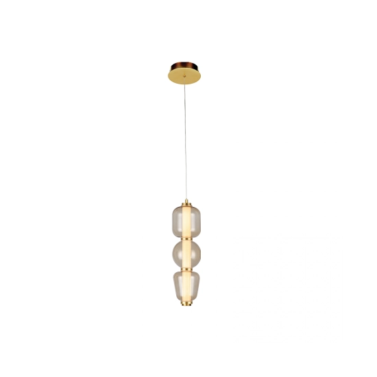 23062 PENDANT LED LIGHT 12W 3000K METAL-GLASS,GOLD-CHAMPAGNE Zambelis Lights