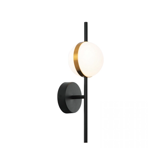 2003 LED SCONCE 8W ALUMINIUM - METAL- ACRYLIC, BLACK & GOLD Zambelis Lights