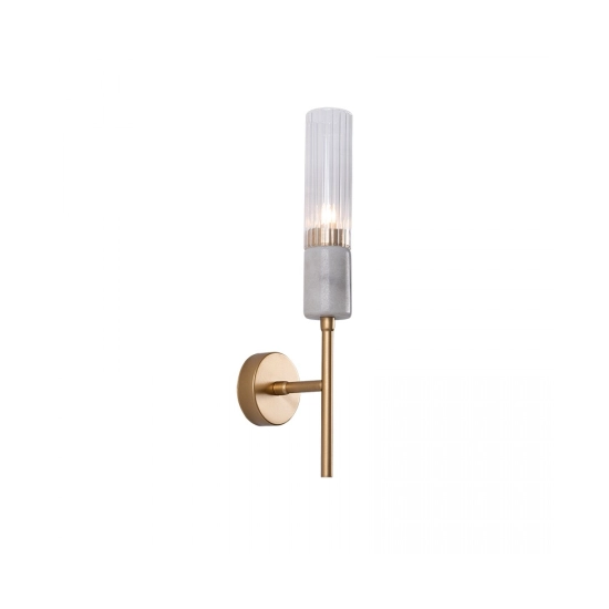 20352 WALL LIGHT 1XG9 MAX 9W MARBLE-GLASS GOLD MATT Zambelis Lights