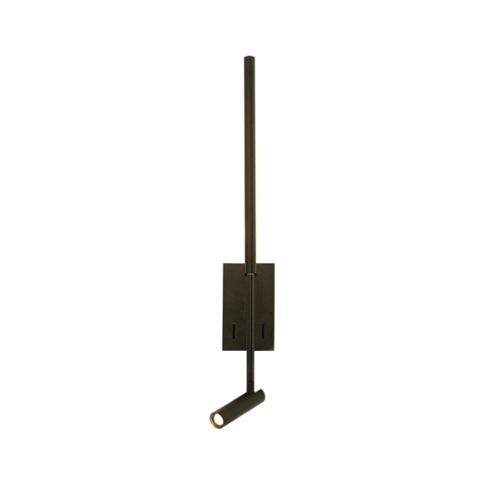 23039 HOTEL SCONCE LED LIGHT 2.5W+5W 3000K METAL - ALUMINIUM - ACRYLIC BLACK Zambelis Lights