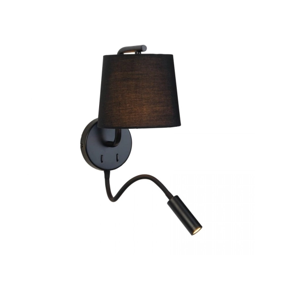 H57 HOTEL SCONCE LED 3W + 1XE27 BLACK MATT Zambelis Lights