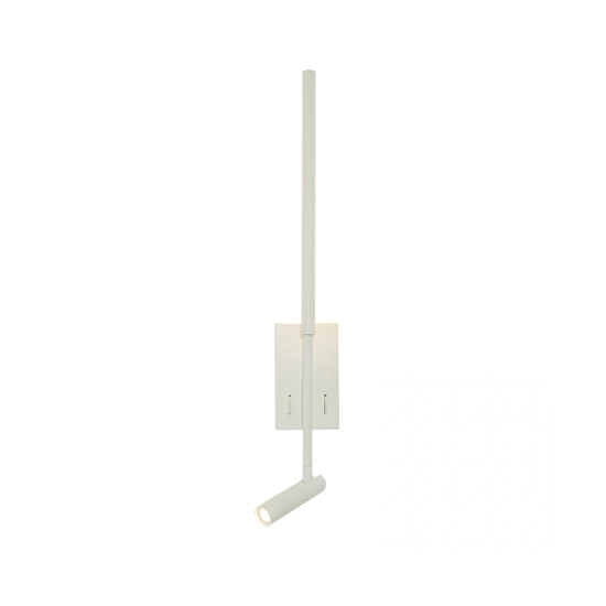 23040 HOTEL SCONCE LED LIGHT 2.5W+5W 3000K METAL - ALUMINIUM - ACRYLIC WHITE Zambelis Lights