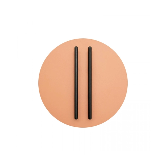 2574 WALL LED LIGHT 13W 3000K TRIAC BLACK MATT STICK - SANDY BRICK RED BASE Zambelis Lights