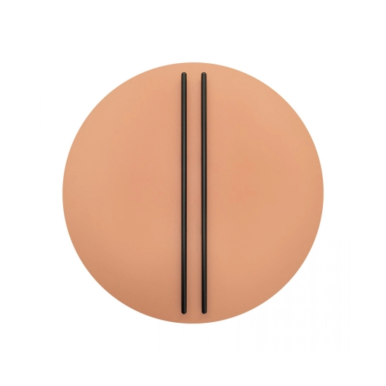 2576 WALL LED LIGHT 30W 3000K TRIAC BLACK MATT STICK - SANDY BRICK RED BASE Zambelis Lights