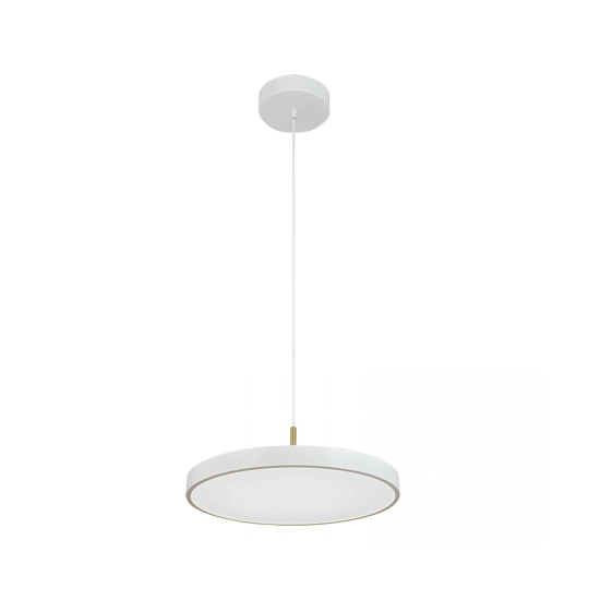 25146 PENDANT LED LIGHT 17W 3000K WHITE MATT - BRUSHED BRASS Zambelis Lights