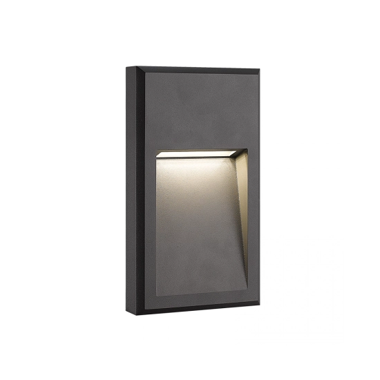 E346 OUTDOOR STEP LIGHT LED 6W 3000K ALUMINIUM GRAPHITE IP65 Zambelis Lights