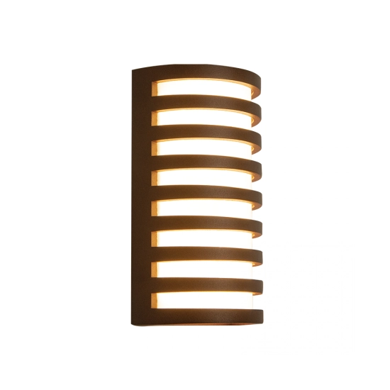 E341 OUTDOOR SCONCE LIGHT LED 10W 3000K ALUMINIUM BROWN IP65 Zambelis Lights