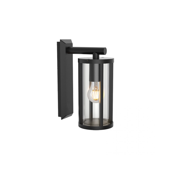 E338 OUTDOOR SCONCE LIGHT E27 MAX 15W ALUMINIUM BLACK IP65 Zambelis Lights