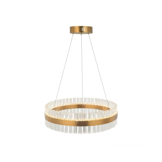 22040 PENDANT LED LIGHT 68W 3000K STAINLESS STEEL-GLASS GOLD MATT Zambelis Lights