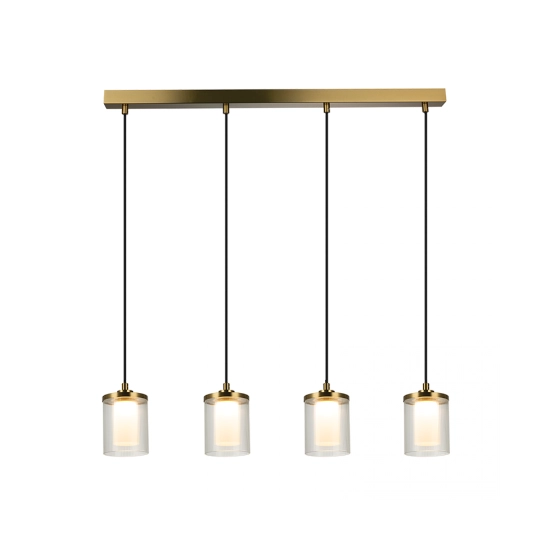 23020 LINE LED LIGHT 29W 3000K METAL-GLASS GOLD Zambelis Lights