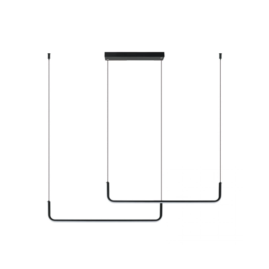 22010 PENDANT LED LIGHT 40W 3000K ALUMINIUM-SILICONE BLACK MATT Zambelis Lights