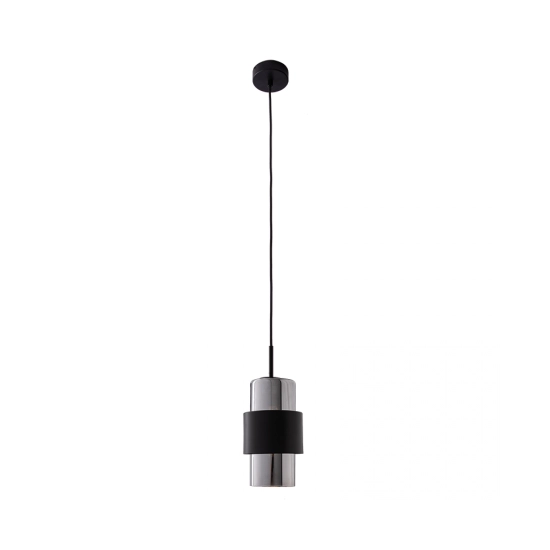 22002 PENDANT LIGHT E27 MAX 40W BLACK MATT CHROME CLASS Zambelis Lights