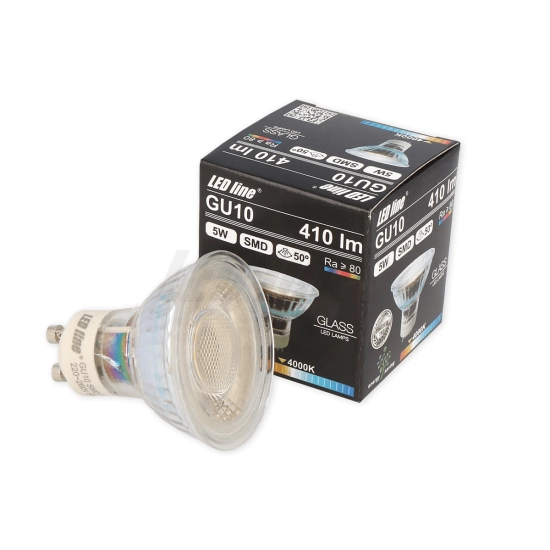 Żarówka LED line GU10 SMD 220-260V 5W 410lm 50° biała neutralna 4000K 248313 - zdjęcie produktu