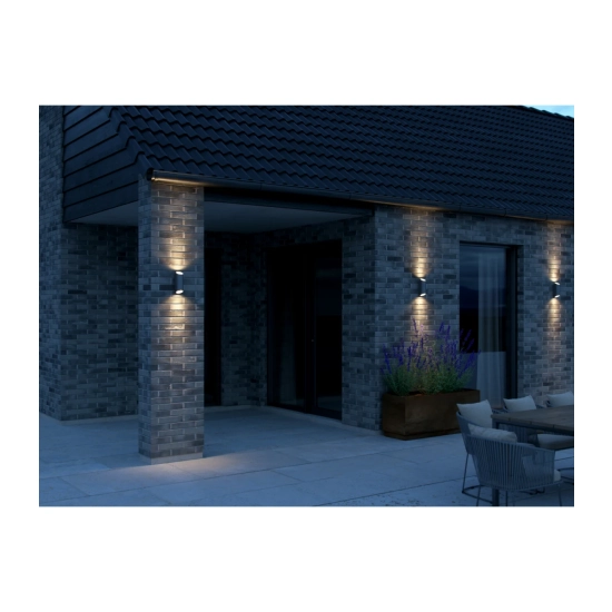 kinkiecik.pl Zewnętrzna lampa ścienna Nico Round 22 - Nordlux, antracytowy 2218231050