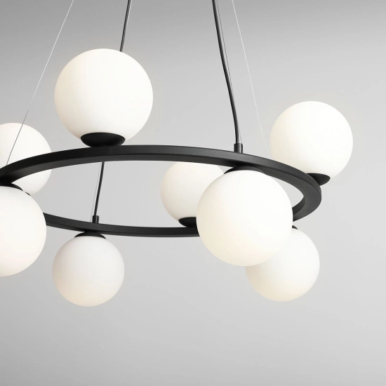 LAMPA WISZĄCA KRONE 8 CZARNY 1085P1 ALDEX - zdjęcie dodatkowe 4