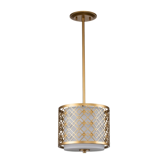 Mała lampa wisząca Ziggy – 1 źródło światła – Lakierowane złoto ZIGGY-1P-S-LG Elstead Lighting