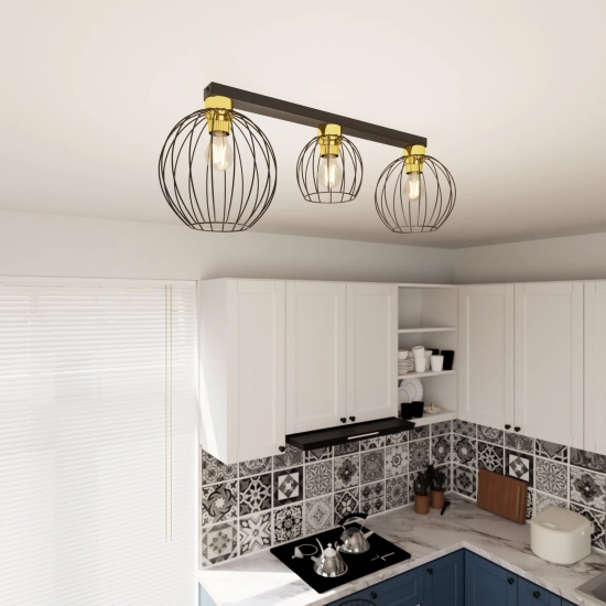 Lampa sufitowa NEST 3 BL GOLD 1370/3 EMIBIG Lighting