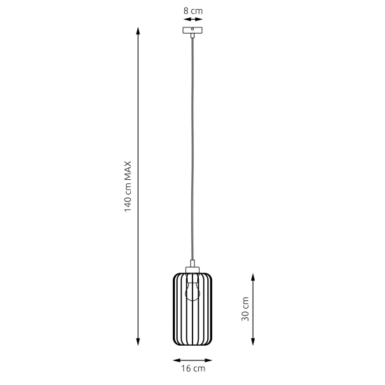 Lampa wisząca VANDER 1 BL GOLD 1364/1 EMIBIG Lighting