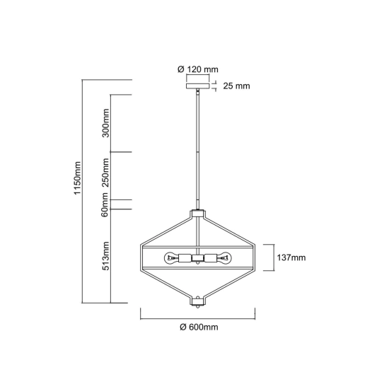 Lampa wisząca Zundo 60 Chocco OR85846 OPEN DESIGN HIGHLIGHTS