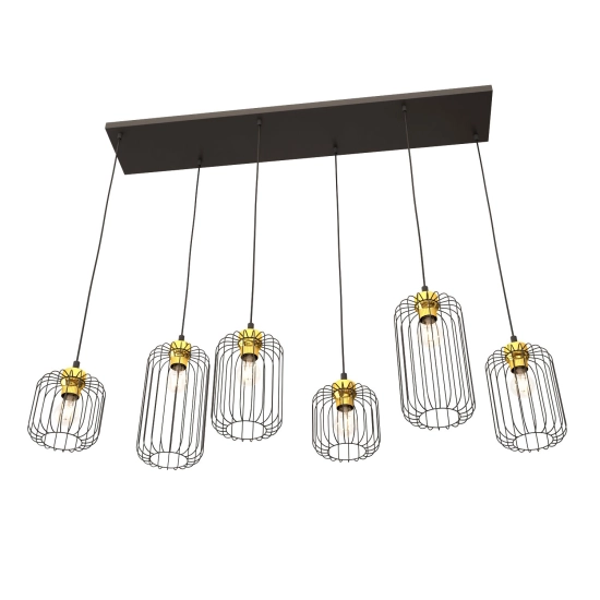 Lampa wisząca VANDER 6 BL GOLD 1364/6 EMIBIG Lighting
