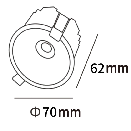 Oczko podtynkowe Zyra czarne LED CCT LP-1606/1RS BK LIGHT PRESTIGE