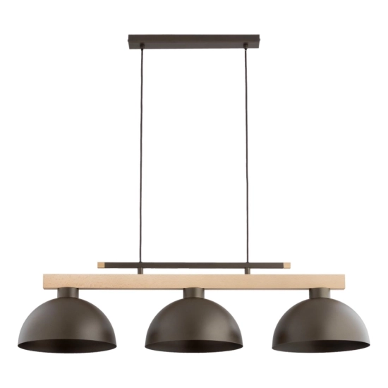 Lampa wisząca VERTA 3xE27 brązowy jasne drewno 62623 ALFA