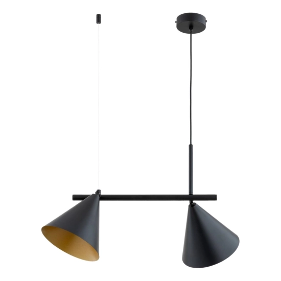 Lampa wisząca Zelta 2xE27 czarna 62630 ALFA