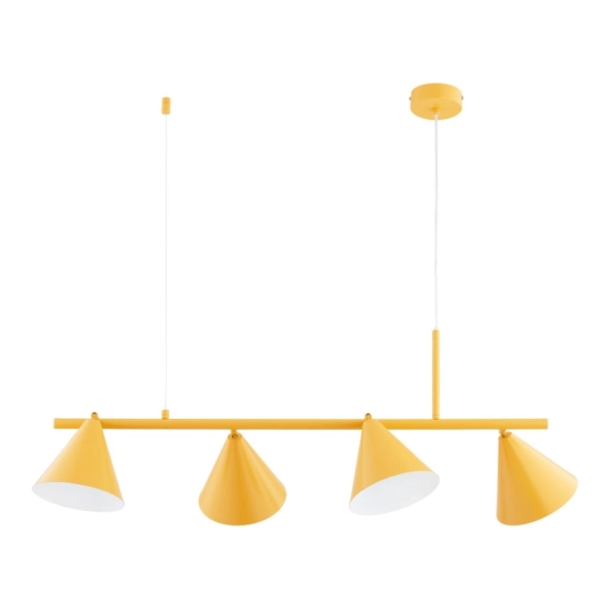 Lampa wisząca Zelta 4xE27 żółta 63423 ALFA