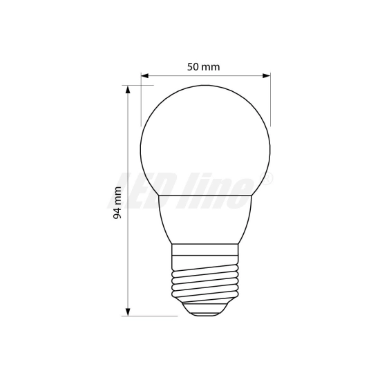 Żarówka E27 LED 4W SMD biała ciepła GLOBE ---24h--- - zdjęcie dodatkowe 1