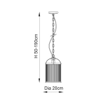 Lampa wisząca Lambeth Ribbed 106710 ENDON - zdjęcie dodatkowe 8