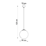 Lampa wisząca UGO 30 chrom SL.0264 SOLLUX LIGHTING
