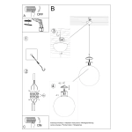 Lampa wisząca UGO 30 chrom SL.0264 SOLLUX LIGHTING