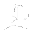 Żyrandol LANGO 3 czarny SL.1021 SOLLUX LIGHTING