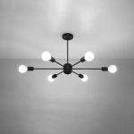 Żyrandol LANGO 6 czarny SL.1023 SOLLUX LIGHTING