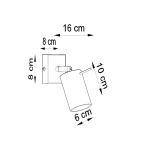 Kinkiet RING biały z włącznikiem SL.1024 SOLLUX LIGHTING
