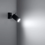 Kinkiet RING czarny z włącznikiem SL.1049 SOLLUX LIGHTING