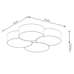Plafon CIRCLE 4 biały SL.1053 SOLLUX LIGHTING