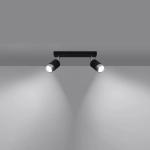 Plafon NERO 2 czarny/chrom SL.1065 SOLLUX LIGHTING