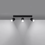 Plafon NERO 3 czarny/chrom SL.1066 SOLLUX LIGHTING