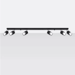Plafon NERO 6 czarny/chrom SL.1068 SOLLUX LIGHTING