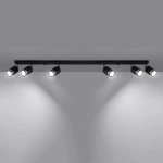 Plafon NERO 6 czarny/chrom SL.1068 SOLLUX LIGHTING