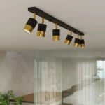 Kinkiet NERO czarny/złoty SL.1069 SOLLUX LIGHTING