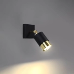 Kinkiet NERO czarny/złoty SL.1069 SOLLUX LIGHTING