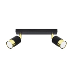 Plafon NERO 2 czarny/złoty SL.1070 SOLLUX LIGHTING