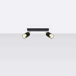 Plafon NERO 2 czarny/złoty SL.1070 SOLLUX LIGHTING