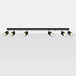 Plafon NERO 6 czarny/złoty SL.1073 SOLLUX LIGHTING
