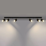 Plafon NERO 6 czarny/złoty SL.1073 SOLLUX LIGHTING