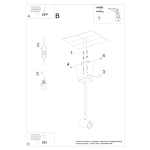 Plafon NORANO czarny SL.1074 SOLLUX LIGHTING